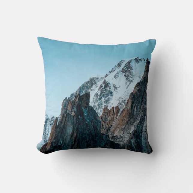 SNOW-CAPPED MOUNTAINS DURING DAYTIME CUSHION (Front)