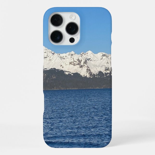Snow-Capped Mountains & Ocean iPhone Case  (Back)