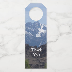 Snow capped mountains of Lone Pine Bottle Tag