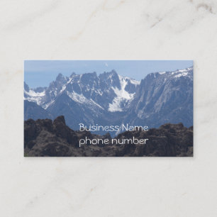 Snow capped mountains of Lone Pine Business Card