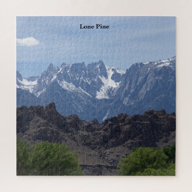 Snow capped mountains of Lone Pine     Jigsaw Puzzle (Vertical)