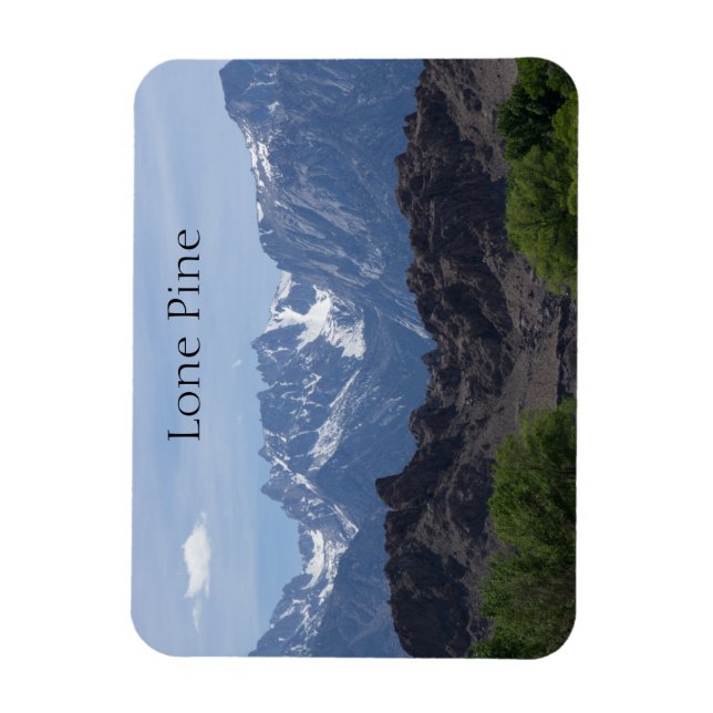 Snow capped mountains of Lone Pine Magnet (Vertical)
