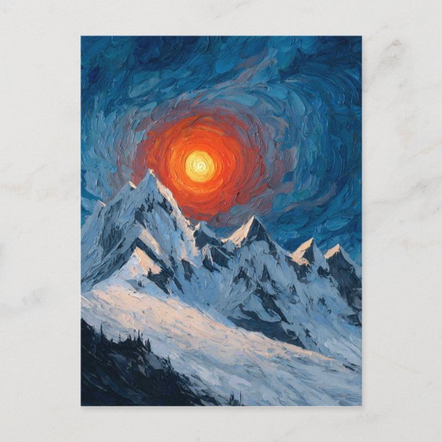 Snow Capped Mountains Postcard (Front)