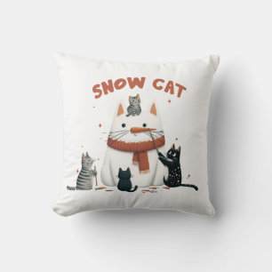 Snow Cat Cushion