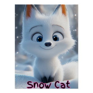 Snow Cat Poster