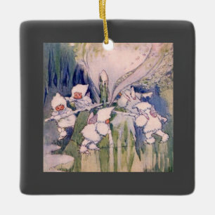 snow ceramic ornament