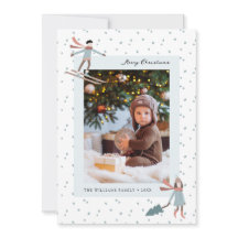 Snow Christmas Photo Holiday Card