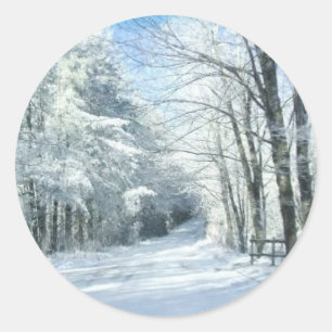 Snow Classic Round Sticker