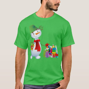 Snow Cleaner Funny Snowman Cleaning Lady Gift Hous T-Shirt