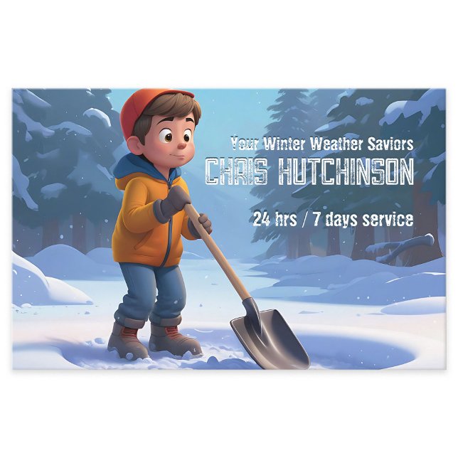 Snow Cleaning Business Card (Creator Uploaded)