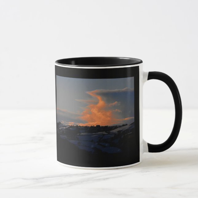 Snow Cloud over Newtown, Powys Mug (Right)
