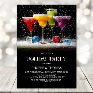 Snow Cocktails Holiday Party Invitation