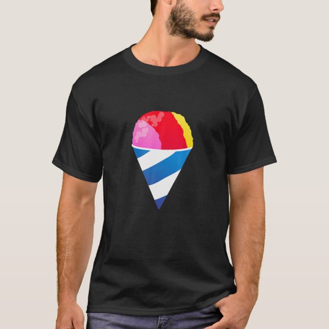 Snow Cone Sno Shaved Ice Dessert Sweets Ice Cream T-Shirt (Front)