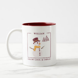 Snow Cool & Chill Custom Snowman Mug – Gift