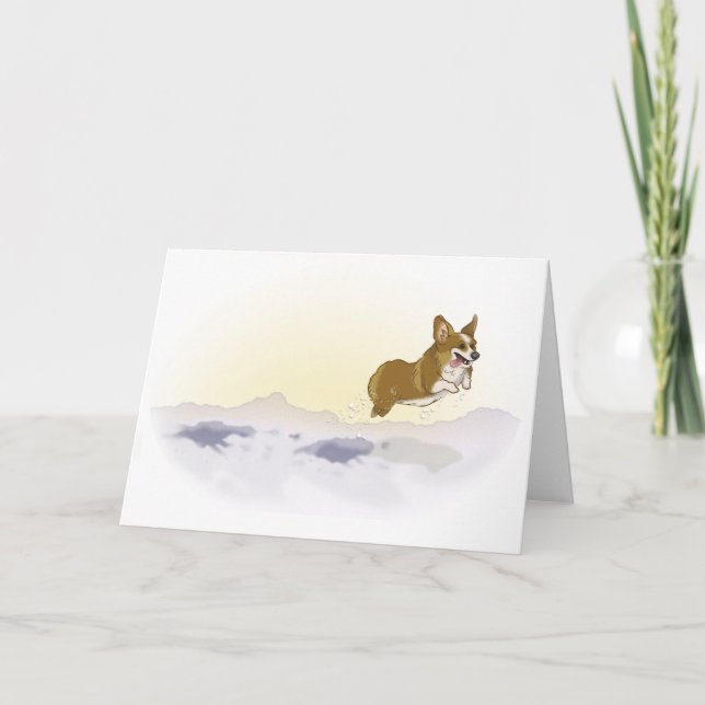 Snow Corgi Card (Front)