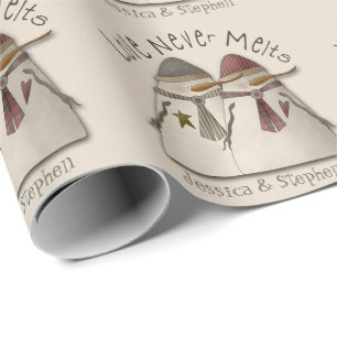 Snow Couple Customisable Wrapping Paper