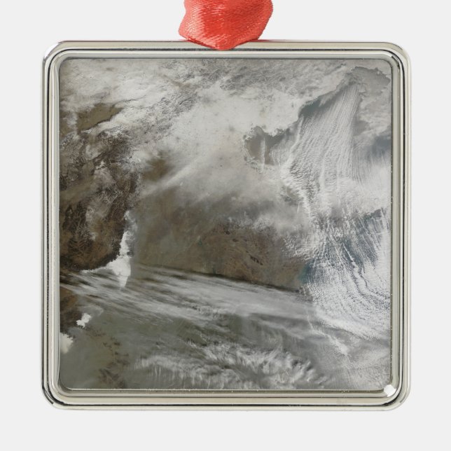 Snow cover encircles Bo Hai Metal Tree Decoration (Front)