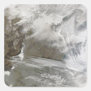 Snow cover encircles Bo Hai Square Sticker