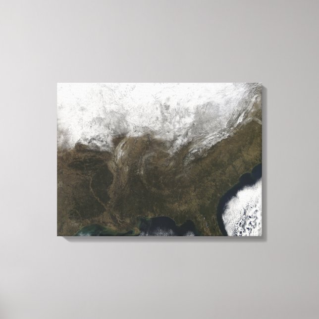 Snow cover over the United States Canvas Print (Front)