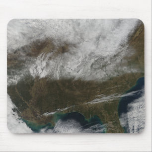Snow cover stretching from northeastern Texas Mouse Pad