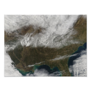 Snow cover stretching from northeastern Texas Photo Print