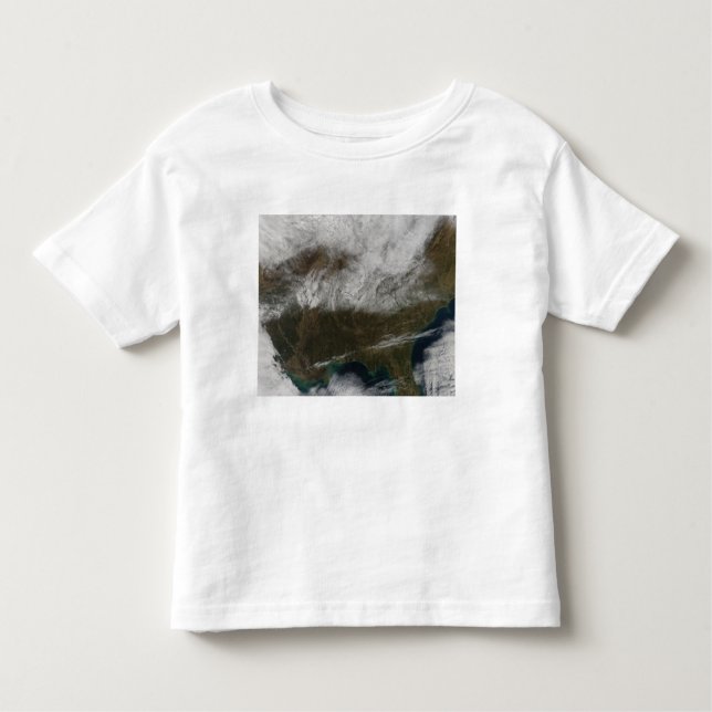 Snow cover stretching from northeastern Texas Toddler T-Shirt (Front)