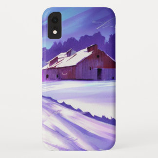 Snow-Covered Barn in Winter Landscape Case-Mate iPhone Case