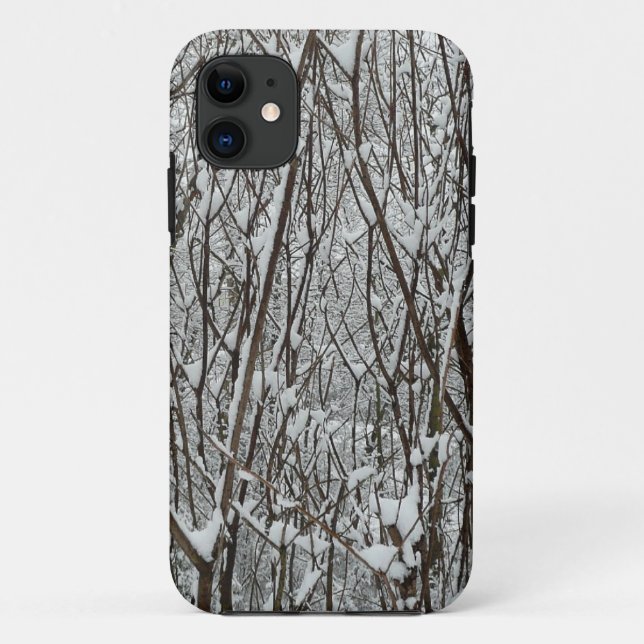 Snow Covered Branches Winter Abstract Case-Mate iPhone Case (Back)