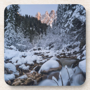 Snow-covered Geisler Mountain Range Coaster