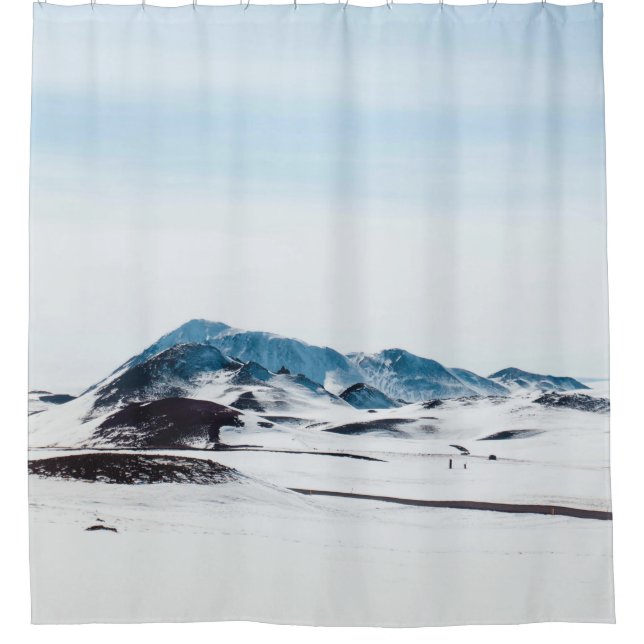 SNOW-COVERED LAND DURING DAY TIME SHOWER CURTAIN (Front)