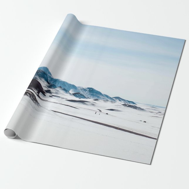 SNOW-COVERED LAND DURING DAY TIME WRAPPING PAPER (Unrolled)