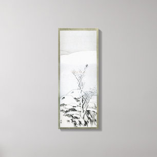 Snow Covered Landscape - Japanese Art Canvas Print