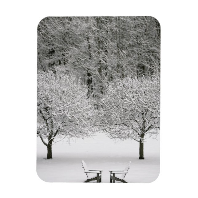 Snow covered landscape magnet (Vertical)