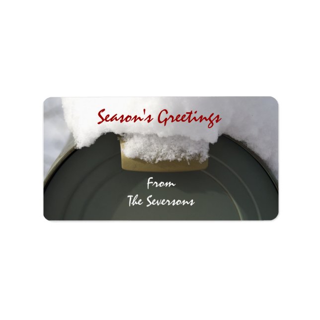 Snow Covered Mailbox Christmas Gift Tags (Front)