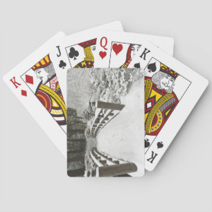 Snow-covered moon bridge, Japanese Garden Playing Cards