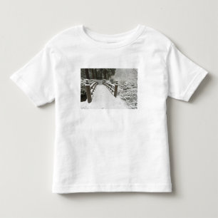 Snow-covered moon bridge, Japanese Garden Toddler T-Shirt