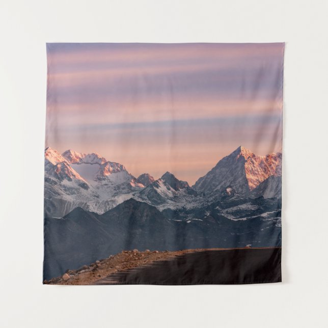 SNOW COVERED MOUNTAIN DURING DAYTIME0 TAPESTRY (Front)