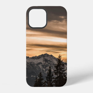 SNOW COVERED MOUNTAIN DURING SUNSET iPhone 12 CASE