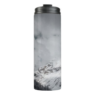 SNOW COVERED MOUNTAIN UNDER CLOUDY SKY DURING DAYT THERMAL TUMBLER