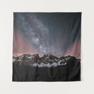 SNOW COVERED MOUNTAIN UNDER STARRY NIGHT TAPESTRY
