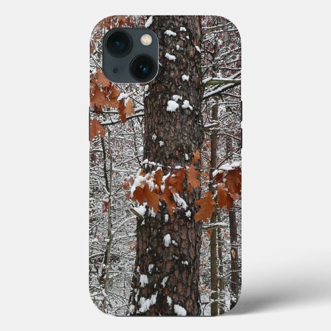 Snow Covered Oak Trees Winter Nature Photography Case-Mate iPhone Case (Back)
