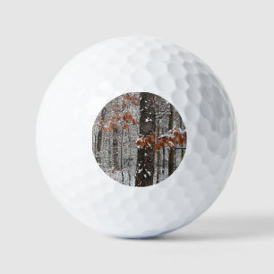 Snow Covered Oak Trees Winter Nature Photography Golf Balls