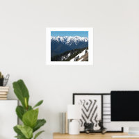 Snow Covered Olympic Mountains Photographic