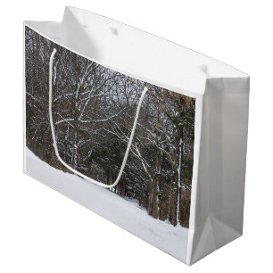 Snow Covered Road Painterly Large Gift Bag