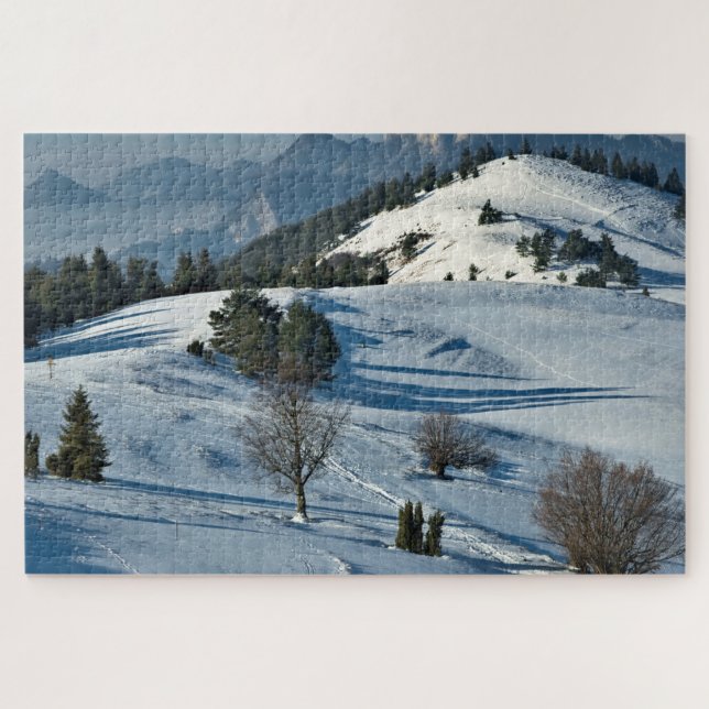 Snow Covered Scenic Mountain Jigsaw Puzzle (Horizontal)