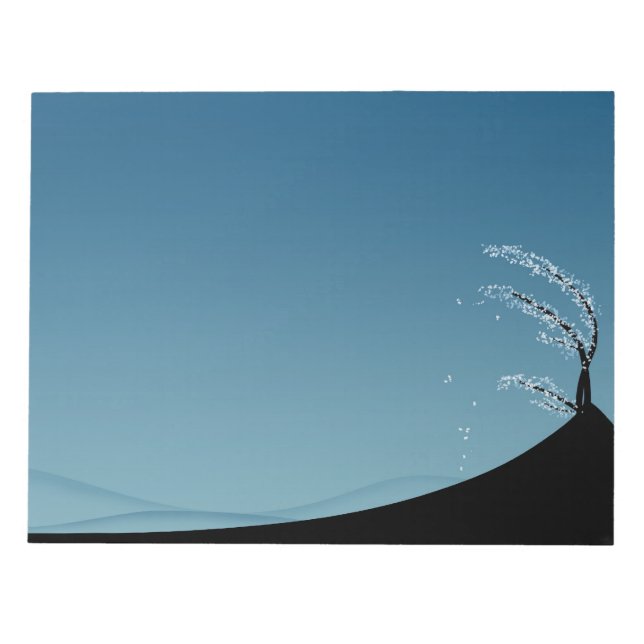 Snow-Covered Season Landscape Notepad (Front)