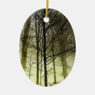 Snow Covered Trees Ceramic Tree Decoration