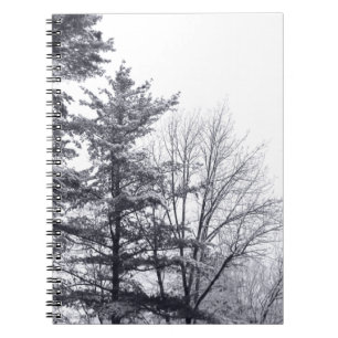 Snow-covered Trees: Horizontal Spiral Notebook