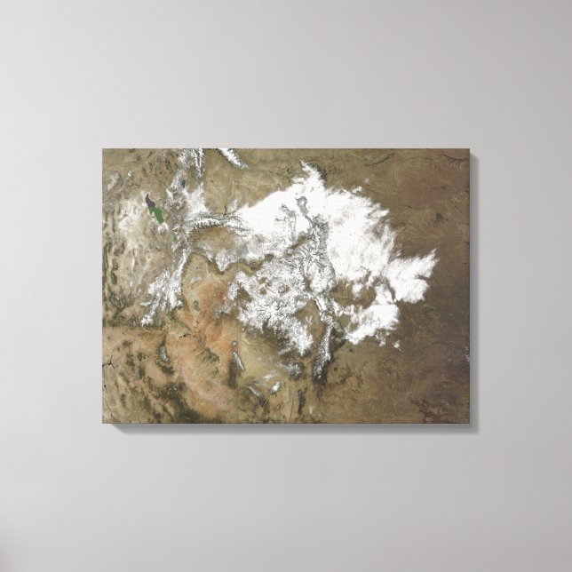 Snow covers the Rocky Mountains in United State Canvas Print (Front)