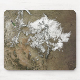 Snow covers the Rocky Mountains in United State Mouse Pad